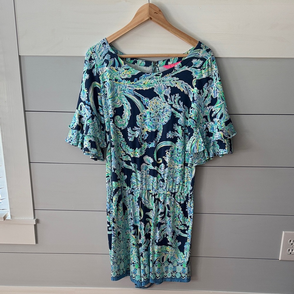 Lilly Pulitzer Blue and Green Romper